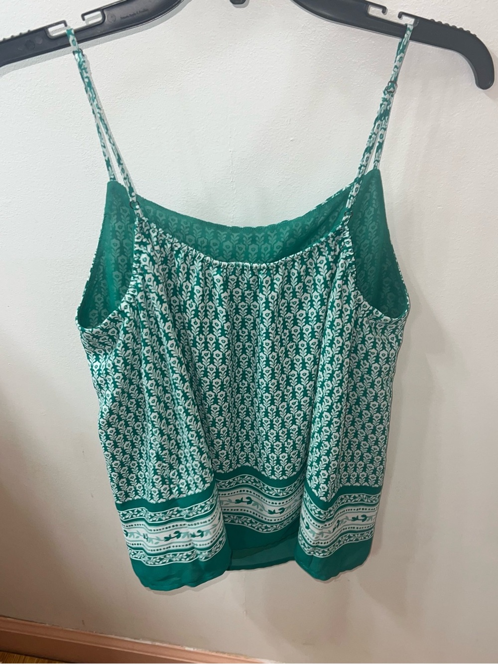 LOFT Green Printed Spaghetti-Strap Camisole - Picture 2 of 3
